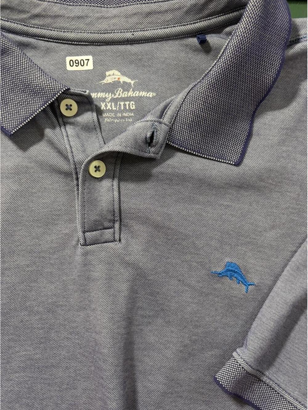 Tommy Bahama Men's Blue and Navy Polo-shirt XXL